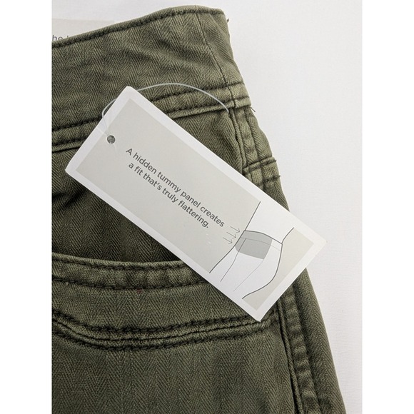 CJ Banks Signature Slimming Womens 16W Straight Leg‎ High Rise Olive Green Jeans - Picture 4 of 11